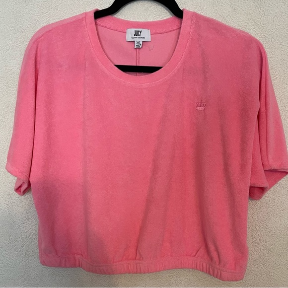 💯🎊💥🎉Juicy by Juicy Couture Terry Cropped Top Size XXL - Picture 2 of 5